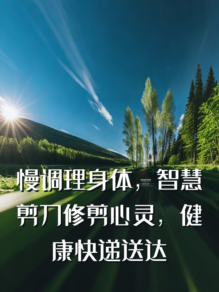慢调理身体，智慧剪刀修剪心灵，健康快递送达
