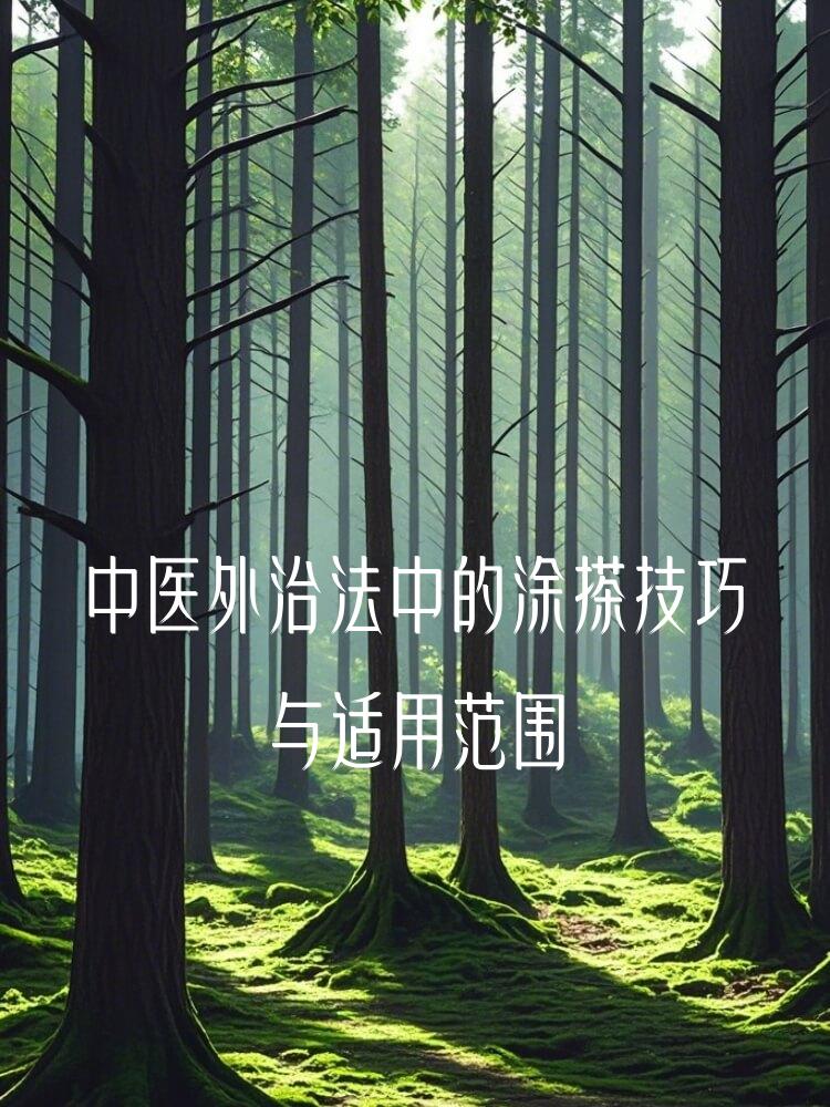 中医外治法中的涂搽技巧与适用范围