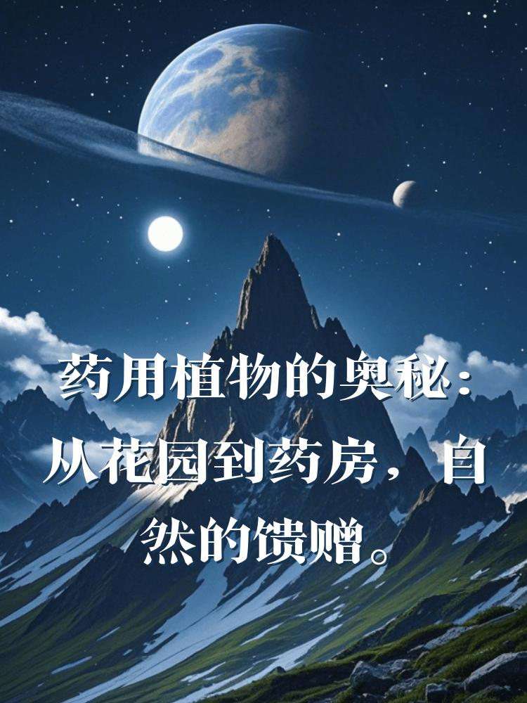 药用植物的奥秘：从花园到药房，自然的馈赠。