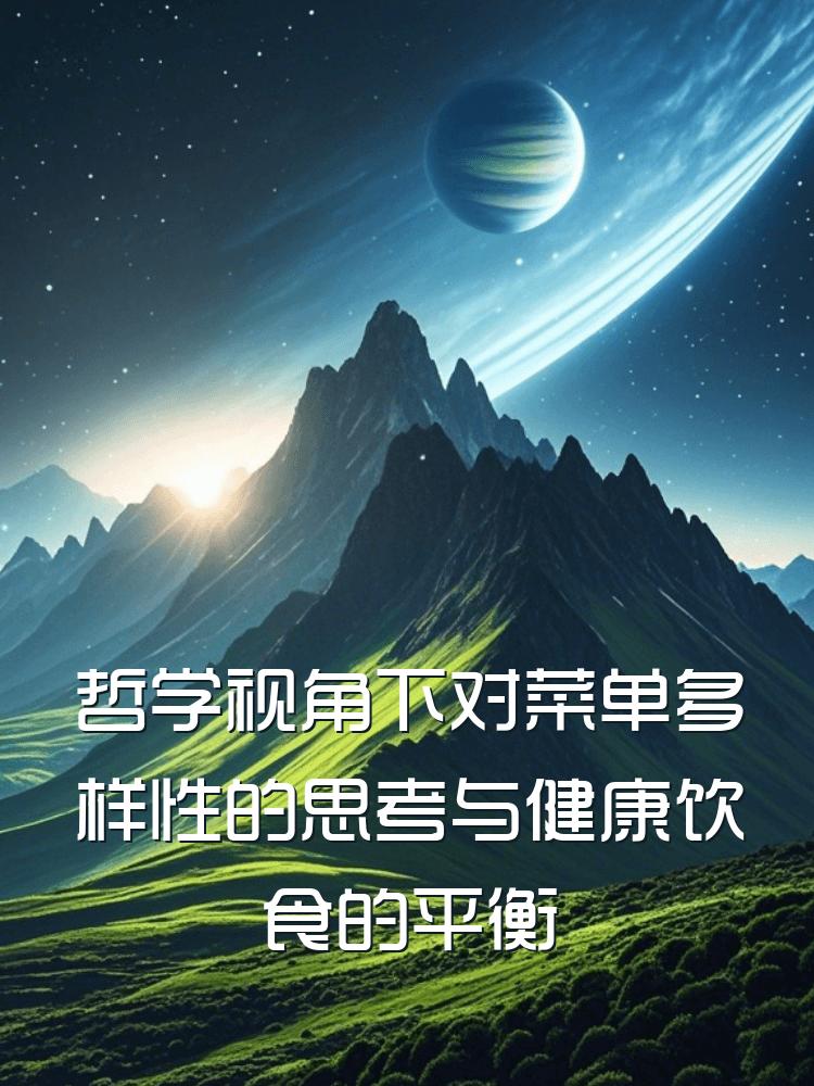 哲学视角下对菜单多样性的思考与健康饮食的平衡