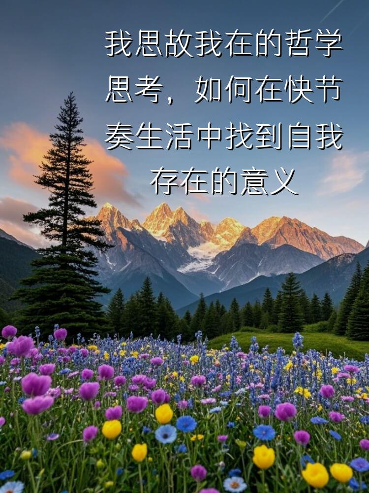我思故我在的哲学思考，如何在快节奏生活中找到自我存在的意义