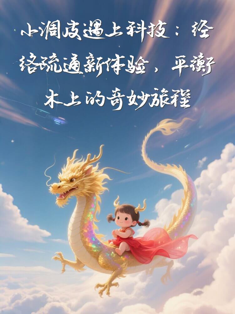 小调皮遇上科技：经络疏通新体验，平衡木上的奇妙旅程