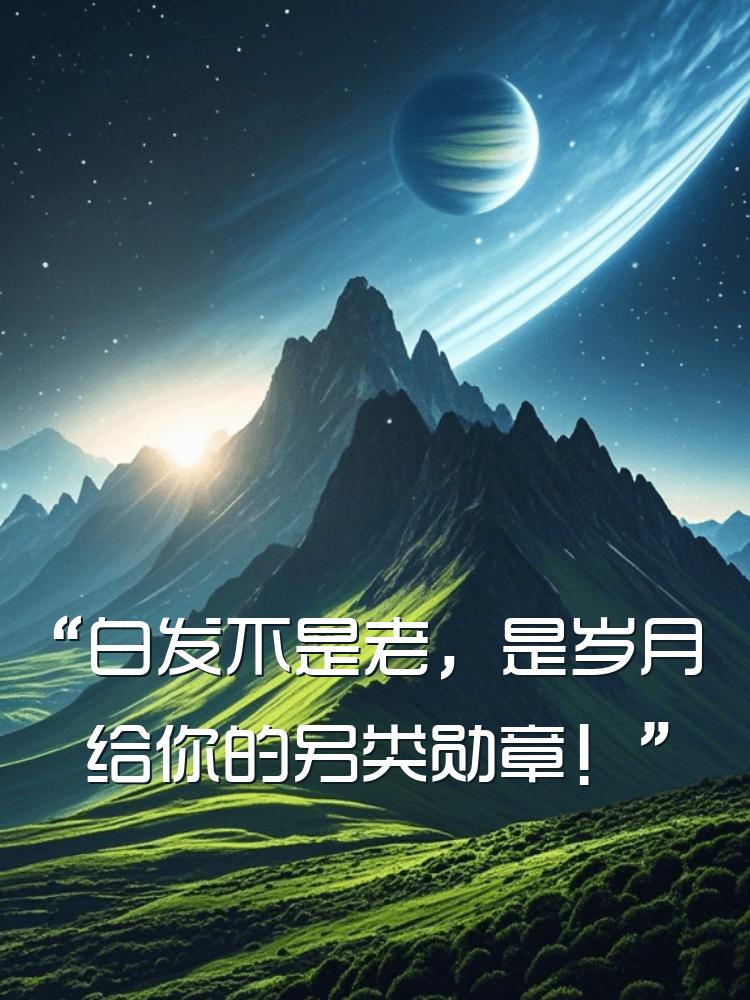 “白发不是老，是岁月给你的另类勋章！”