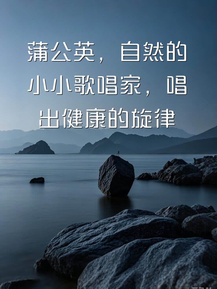 蒲公英，自然的小小歌唱家，唱出健康的旋律，随风飘扬