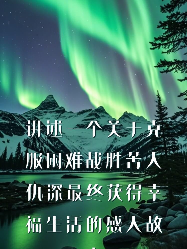 讲述一个关于克服困难战胜苦大仇深最终获得幸福生活的感人故事