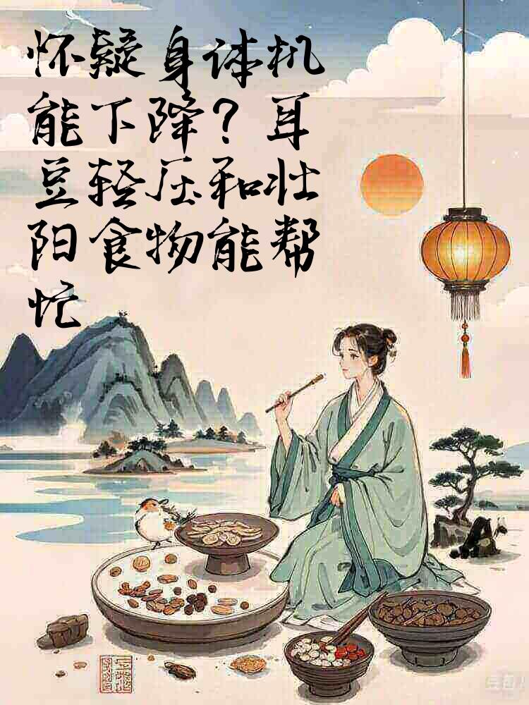 怀疑身体机能下降？耳豆轻压和壮阳食物能帮忙