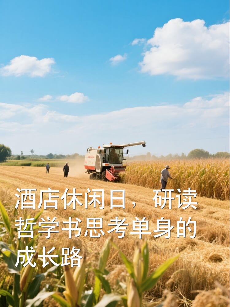 酒店休闲日，研读哲学书思考单身的成长路