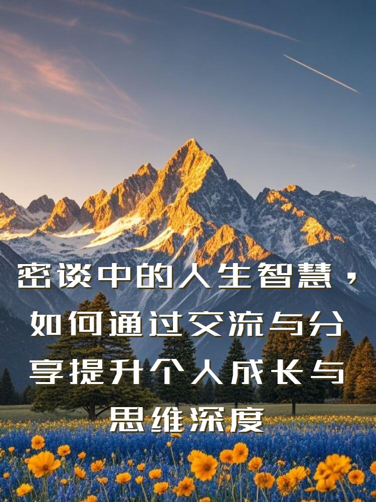 密谈中的人生智慧，如何通过交流与分享提升个人成长与思维深度