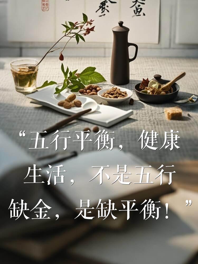 “五行平衡，健康生活，不是五行缺金，是缺平衡！”